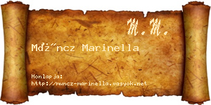 Müncz Marinella névjegykártya